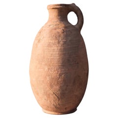 Ovoid Terracotta Water Jar with Single Handle, Morocco, Early 20th Century