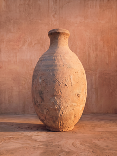 Pitted Ovoid Terracotta Jar, Morocco, Early 20th Century