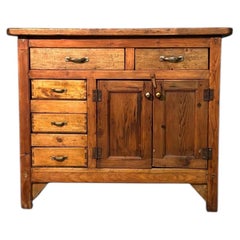 Early 20th-Century Industrial Sideboard in Poplar and Fir Wood