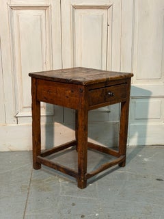 19th-Century Poplar Cobbler's Work Table with Drawer