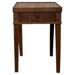 Late 19th-Century Walnut Games Table with Raised Gallery Top and Drawer