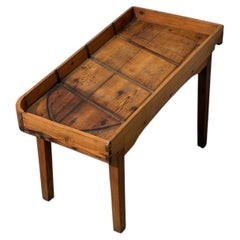 Mesa de escurrido de queso del siglo XIX, de madera de abeto de Valdostano