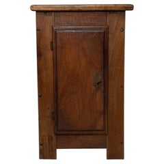 19th-Century Walnut Cabinet with Original Lock