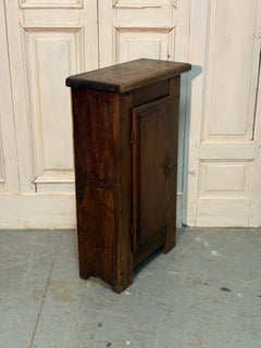 19th-Century Walnut Cabinet with Original Lock