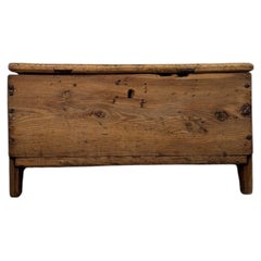 19th-Century Rustic Larch Wood Chest