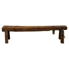 Rustic 19th-Century Larch Bench