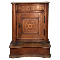 19th-Century Walnut Prie-Dieu with Inlaid Drawer and Door