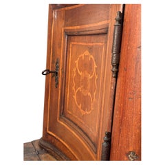 19th-Century Walnut Prie-Dieu with Inlaid Drawer and Door