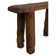 Rustic Larch Wood Work Table, Late 19th Century