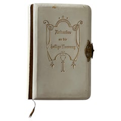 1907 Antique German Catholic Prayer Book with Brass Clasp & Celluloid Cover