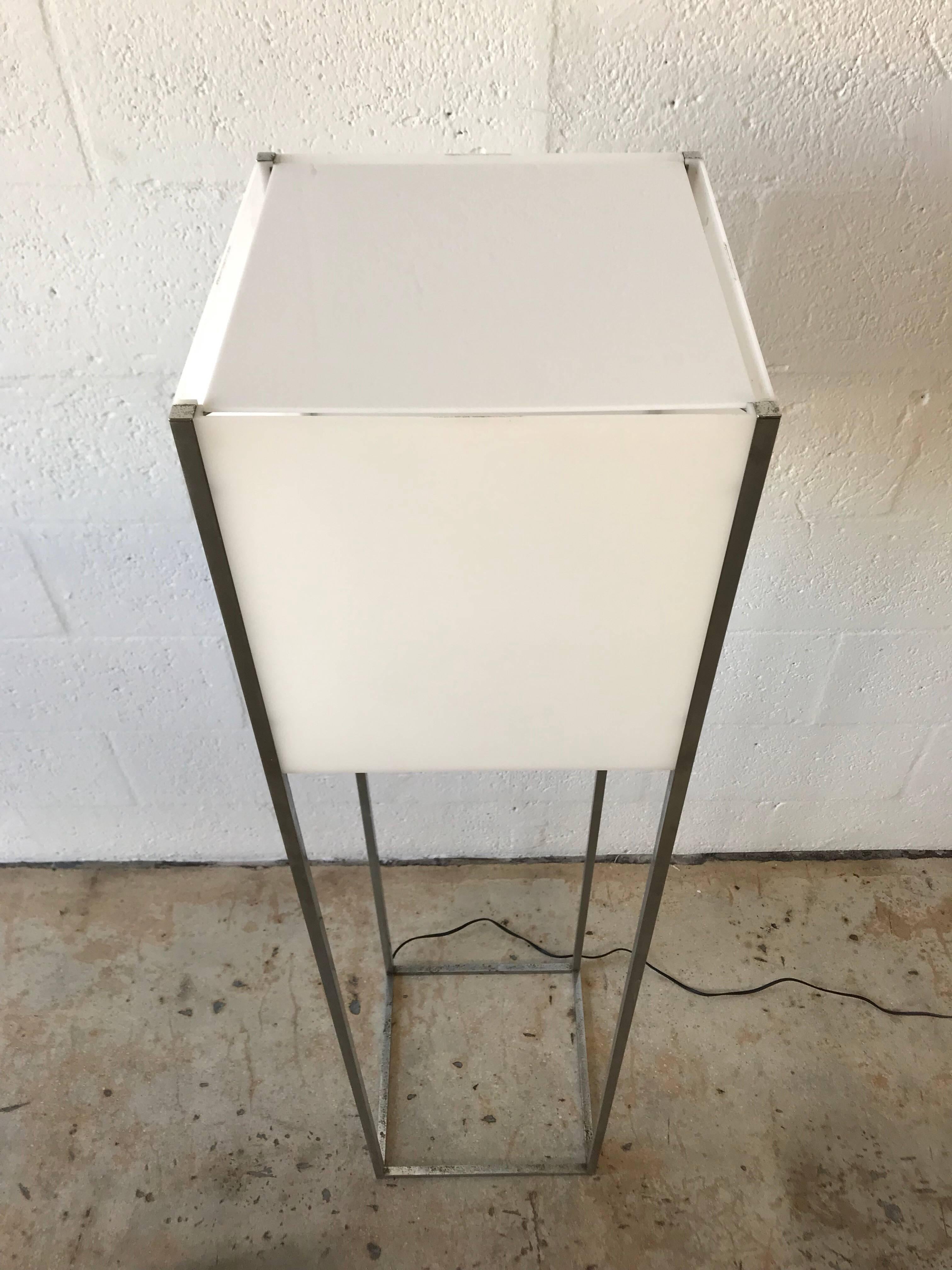 Mid-Century Modern Mid Century Lucite and Chrome Floor Lamp by Paul Mayen for Habitat, USA, 1970s