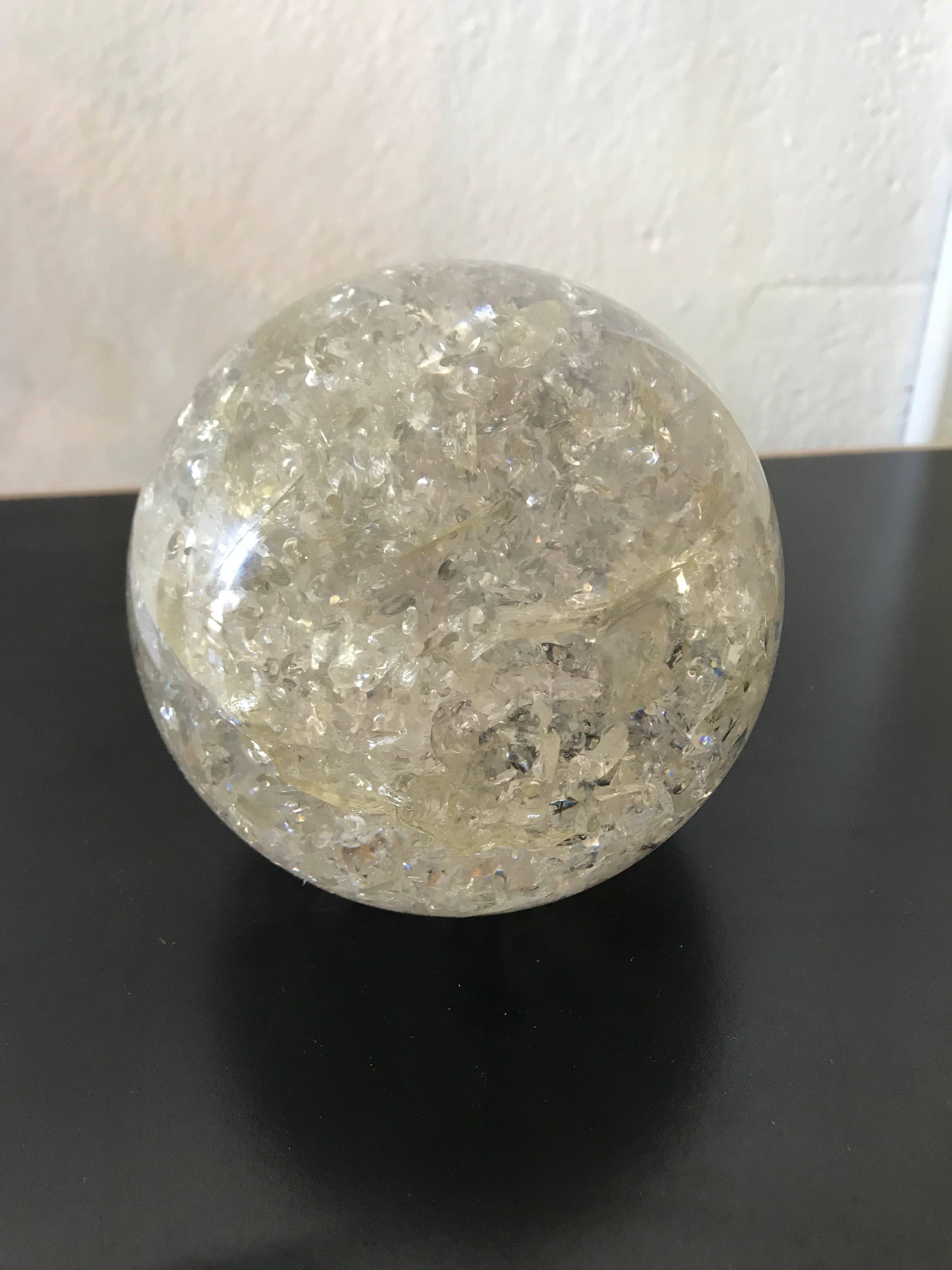 Mid-Century Modern Marie-Claude de Fouquieres Fractal Resin Sphere Object