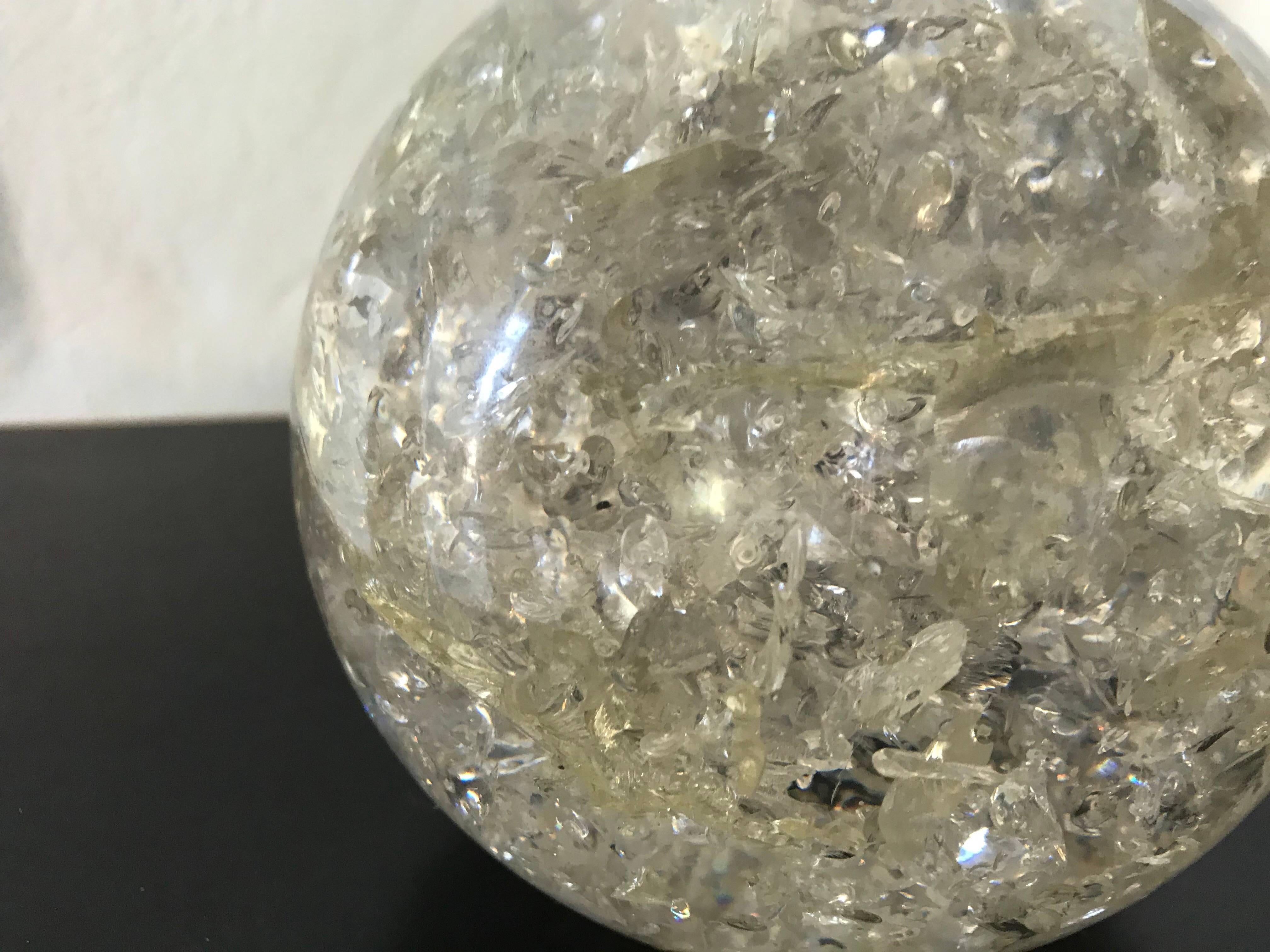 French Marie-Claude de Fouquieres Fractal Resin Sphere Object