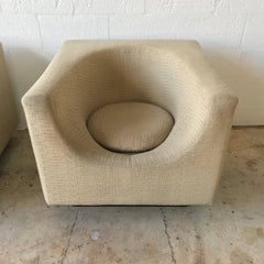 Pair of Rare Saporiti "Cube" Chairs