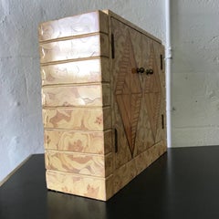 Mobiletto da tavolo in finta malachite di Maitland Smith