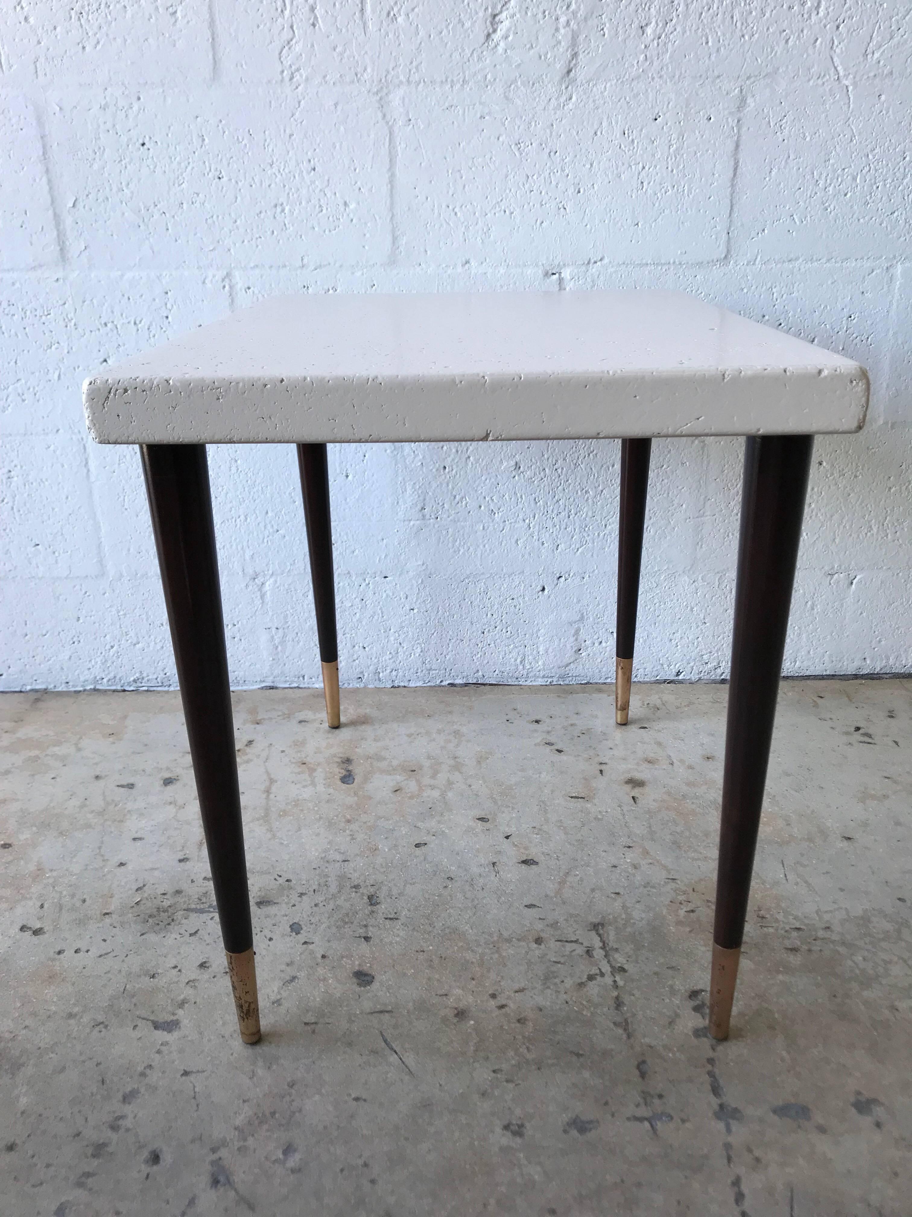 Art Deco Mid Century Cork Top Side or End Table by Paul Frankl for Johnson Furniture Co. For Sale