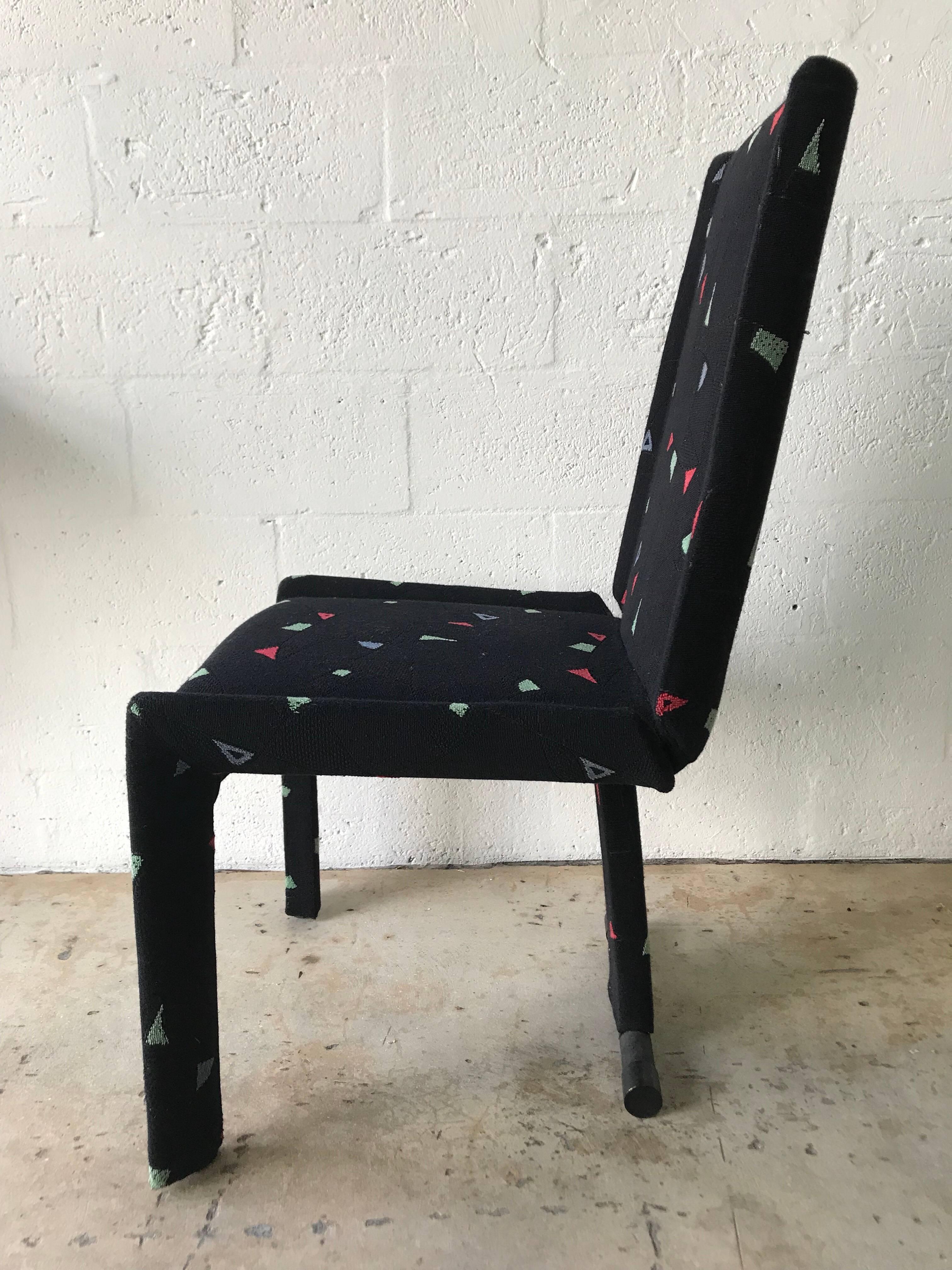 Post-Modern Set of Four Saporiti Postmodern Dining Chairs