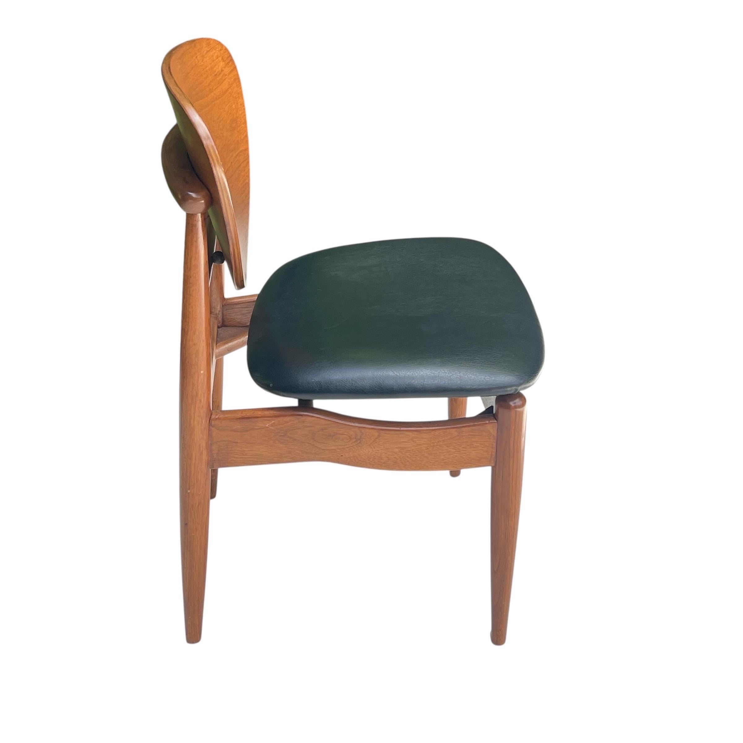 20th Century Set of 10 Finn Juhl Attributed Mid Century Walnut Dining Chairs, Denmark, 1950s For Sale