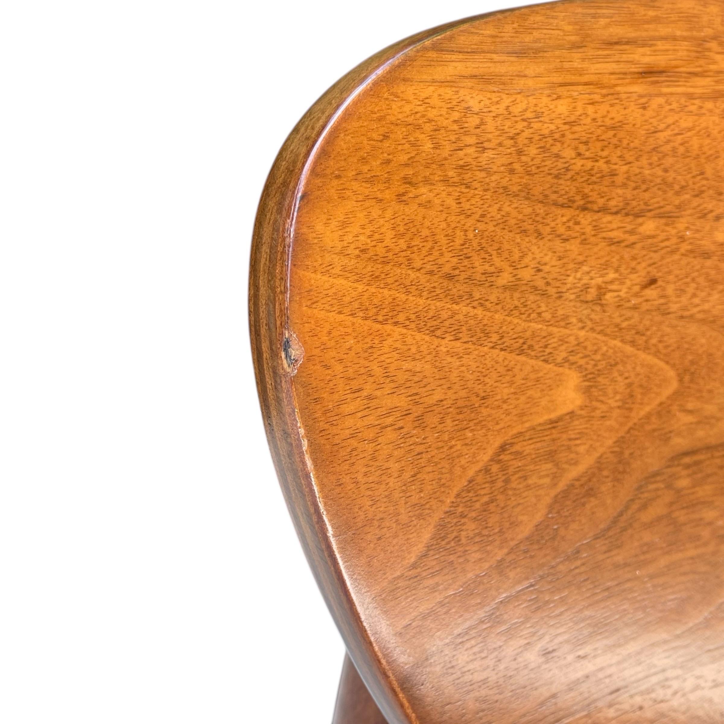 Set of 10 Finn Juhl Attributed Mid Century Walnut Dining Chairs, Denmark, 1950s For Sale 11