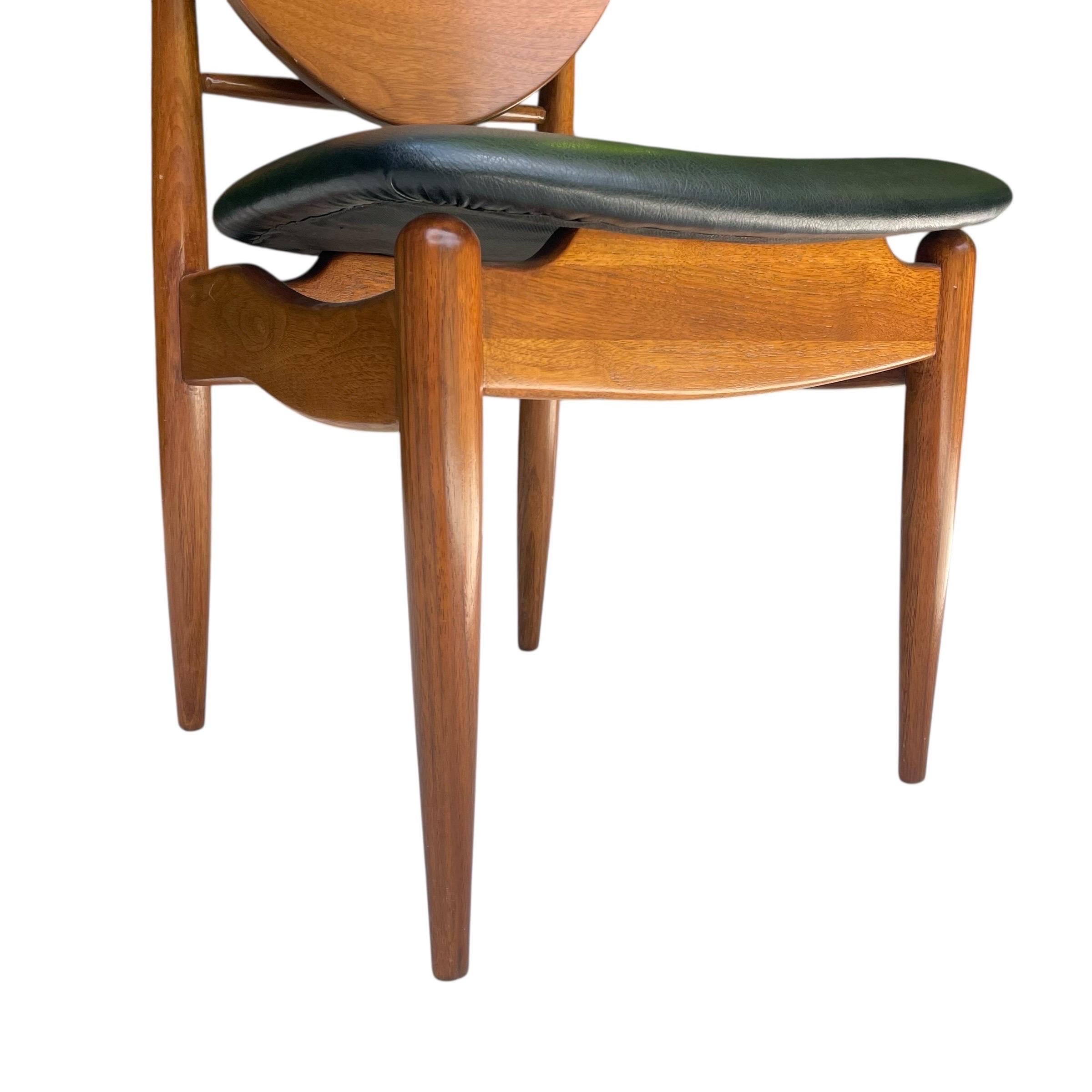 Set of 10 Finn Juhl Attributed Mid Century Walnut Dining Chairs, Denmark, 1950s For Sale 6