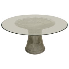 Warren Platner Steel and Glass Dining Table for Knoll