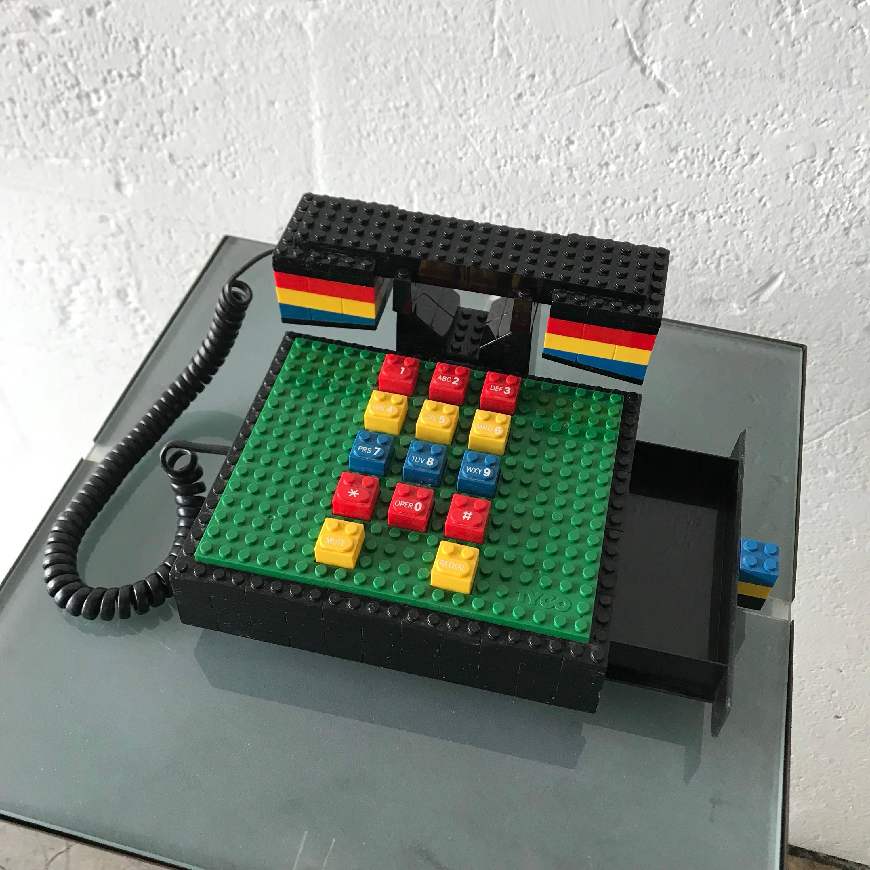 Japanese Postmodern “LEGO” Telephone, Phone by Tyco