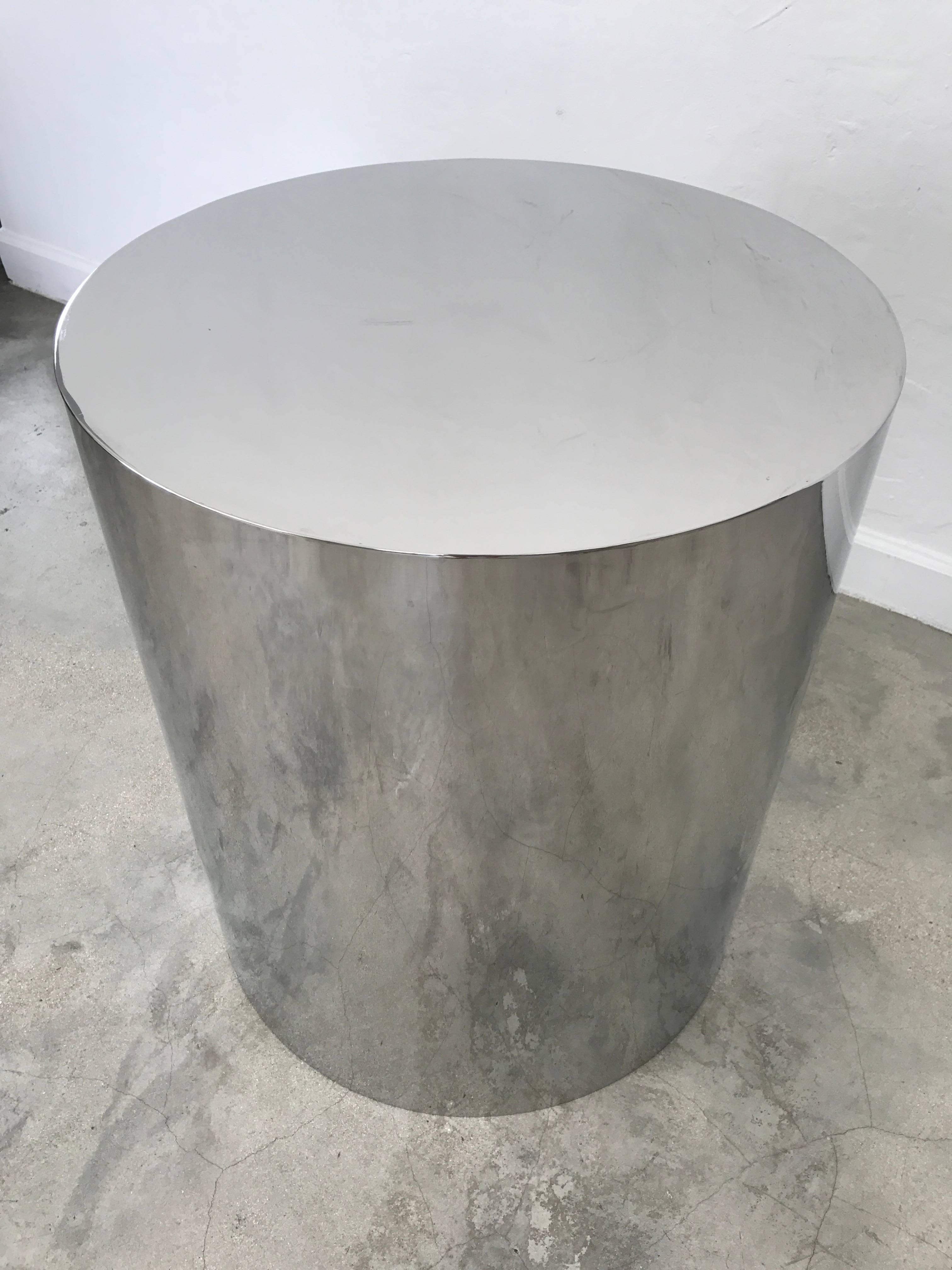 American Polished Steel Dining or Center Table Base by Pace Collection