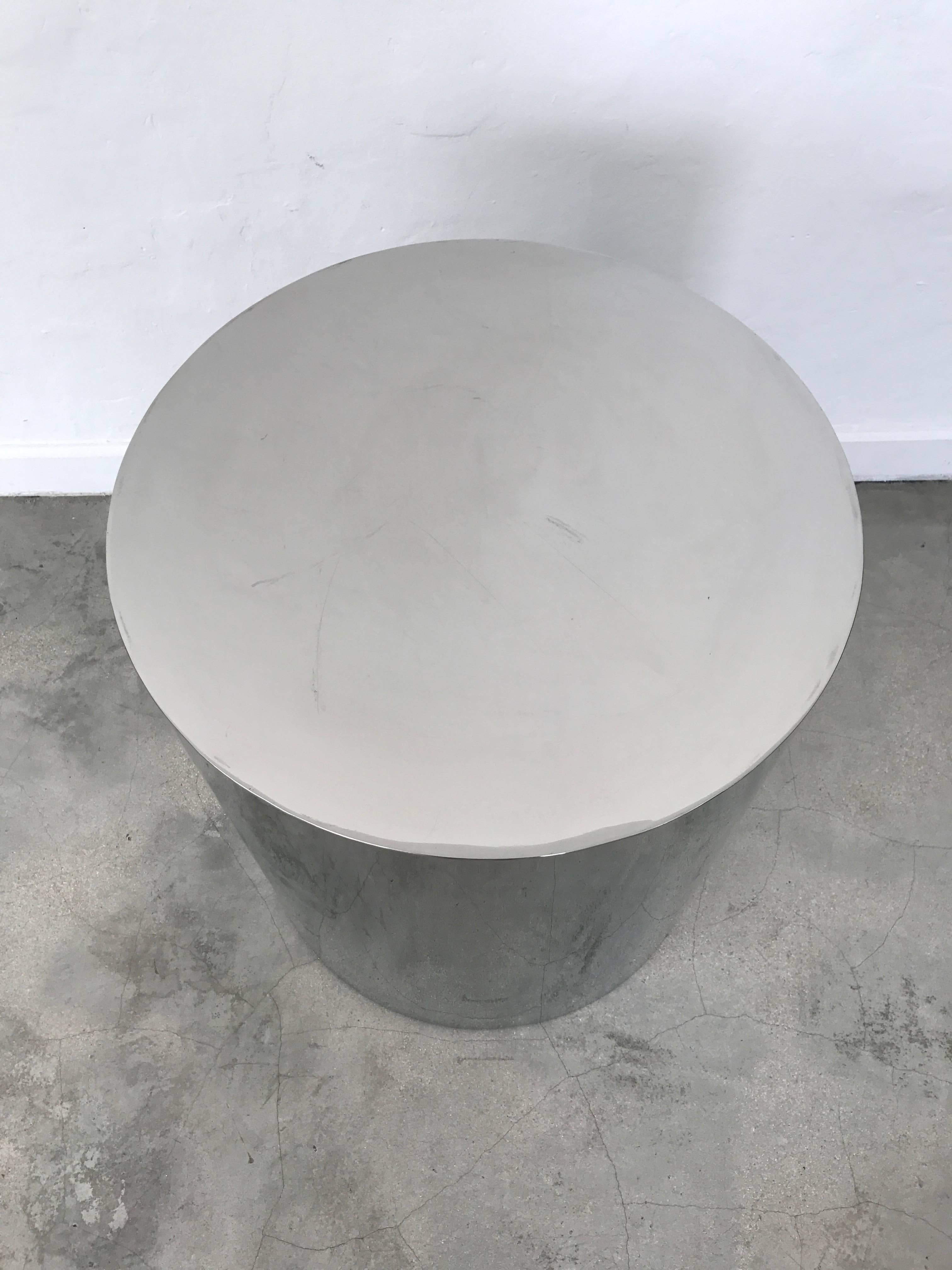 20th Century Polished Steel Dining or Center Table Base by Pace Collection
