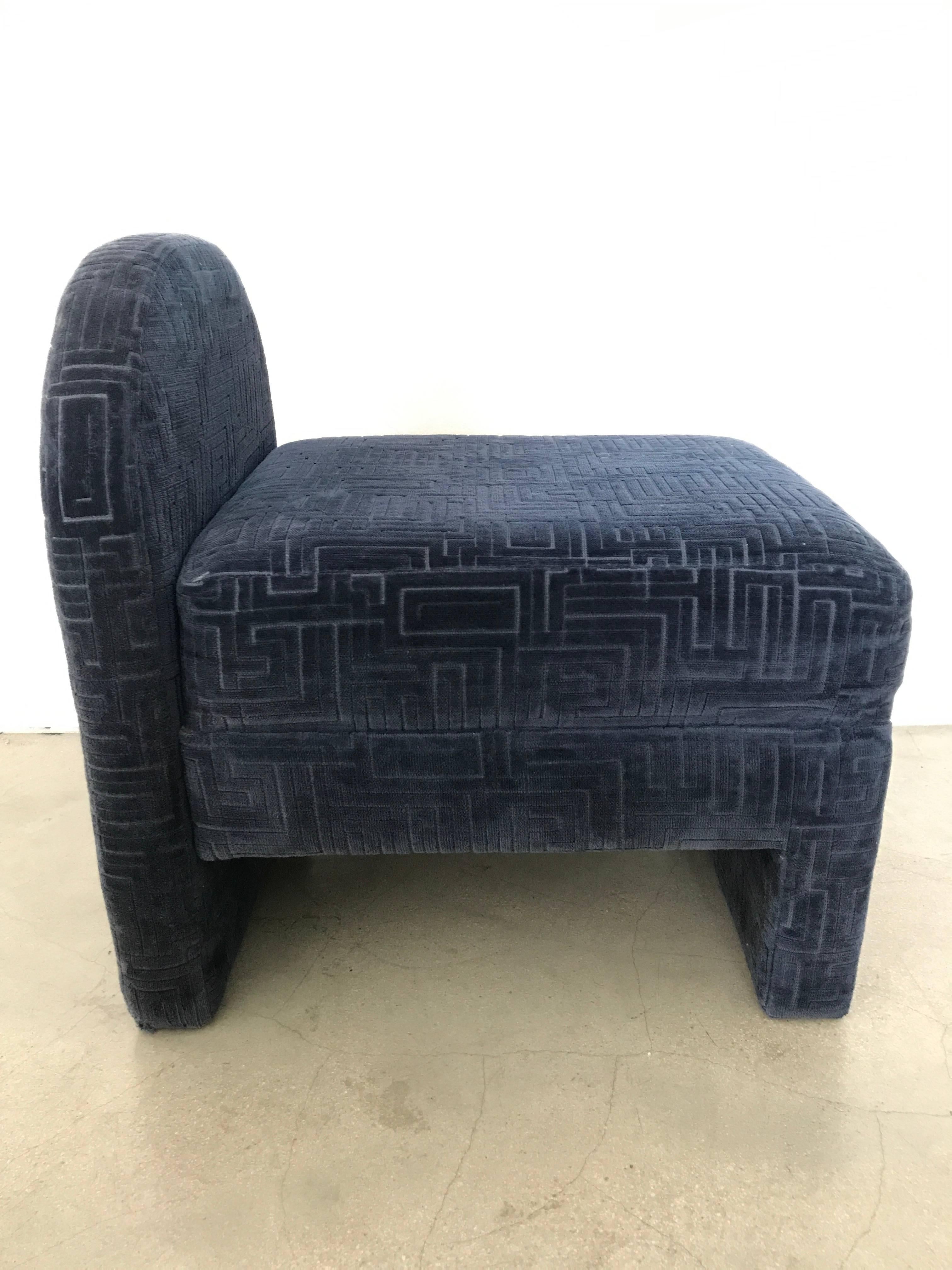 geometric pattern armchair