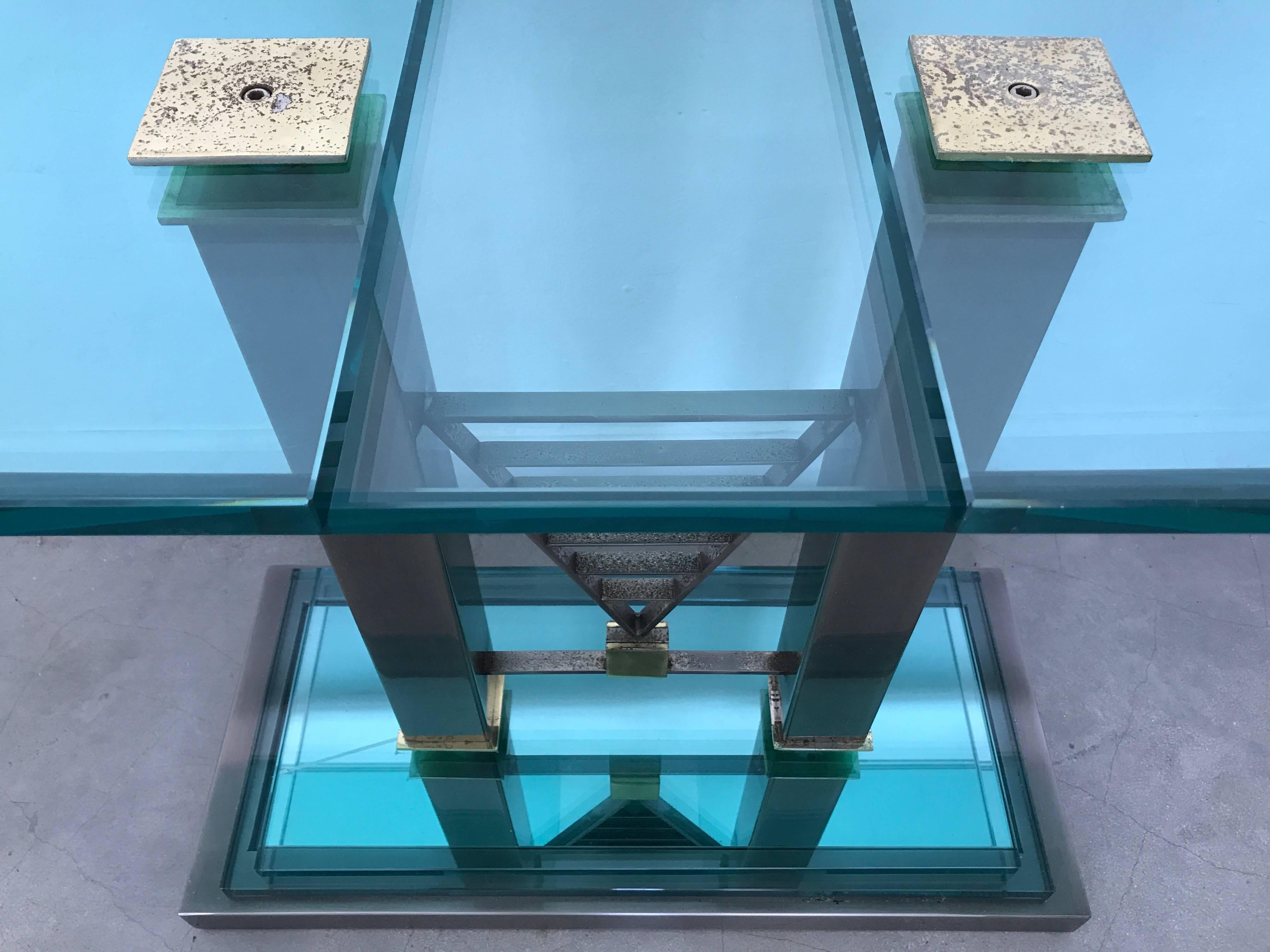 DIA, Design Institute of America Deco Revival Console Table In Good Condition In Miami, FL
