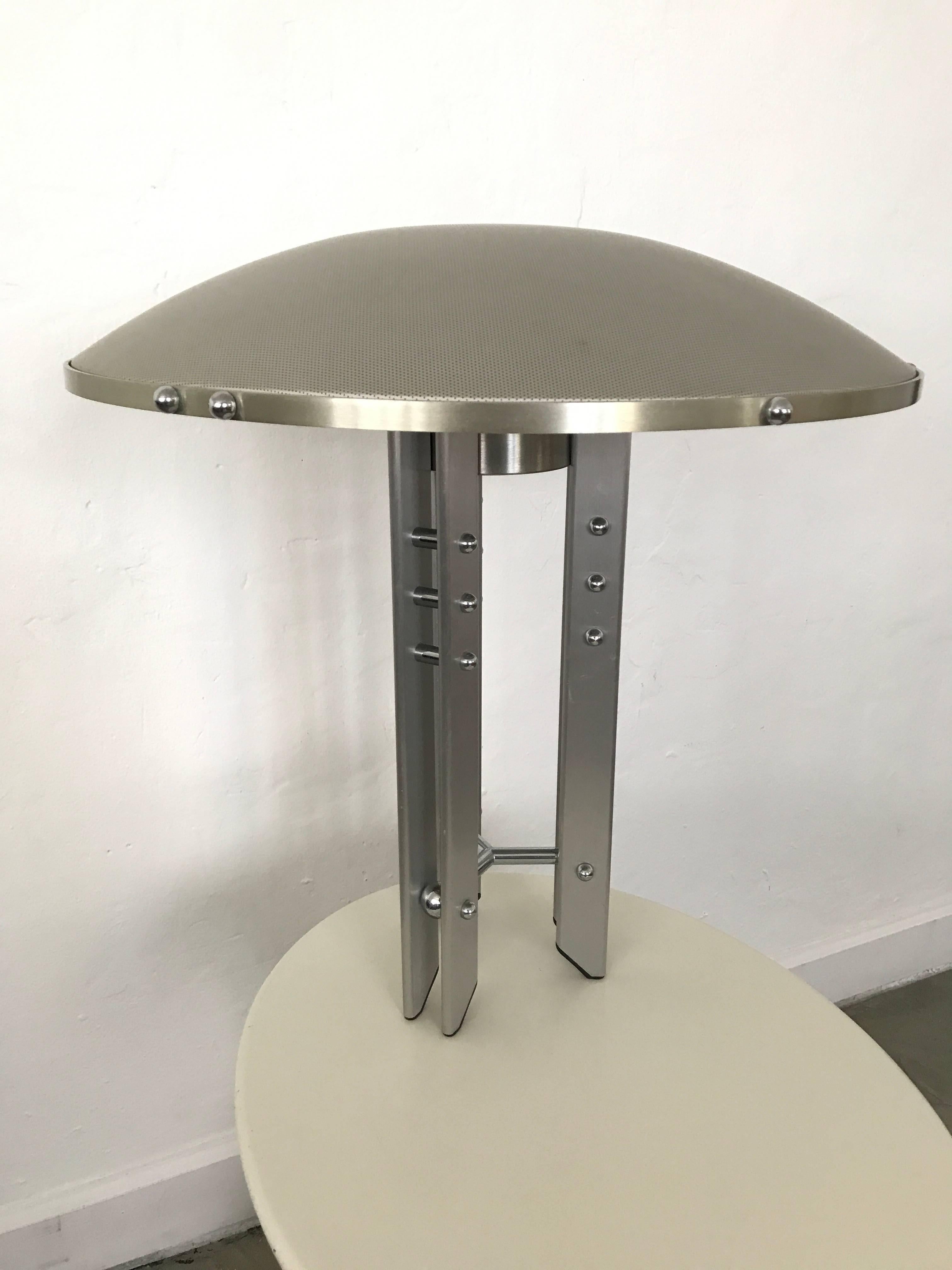 Industrial aluminium and steel table or desk lamp by Robert Sonneman for George Kovacs.