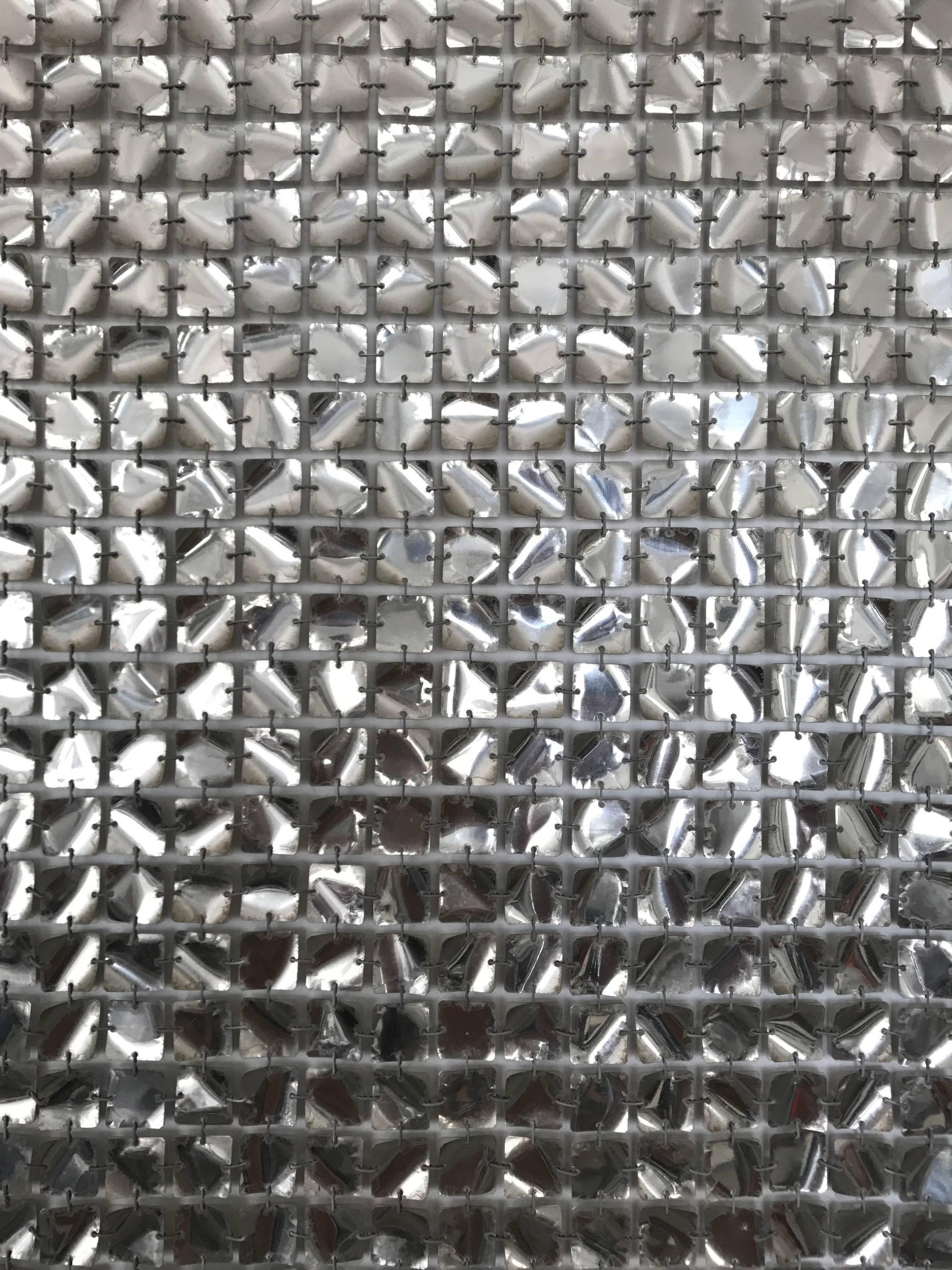 Original Silver Paco Rabanne Space Curtain In Excellent Condition In Miami, FL