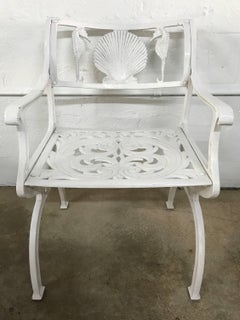 Set of Three Molla Shell and Seahorse Motif Chairs