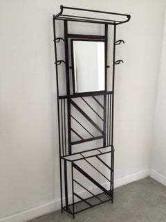 Rare American Art Deco Iron Hall Tree