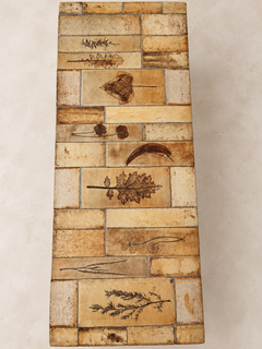 Roger Capron Signed Herbier Ceramic and Wood Coffee Table, France, 1970s