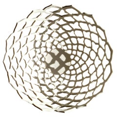 Hand-Carved Reticulated Warm White Porcelain Decorative Bowl