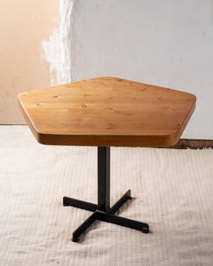 Pentagonal Charlotte Perriand's dining table for les Arcs