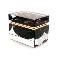 Caja de joyas de cristal de Murano, de Alessandro Mandruzzato, de los años 90, estilo moderno