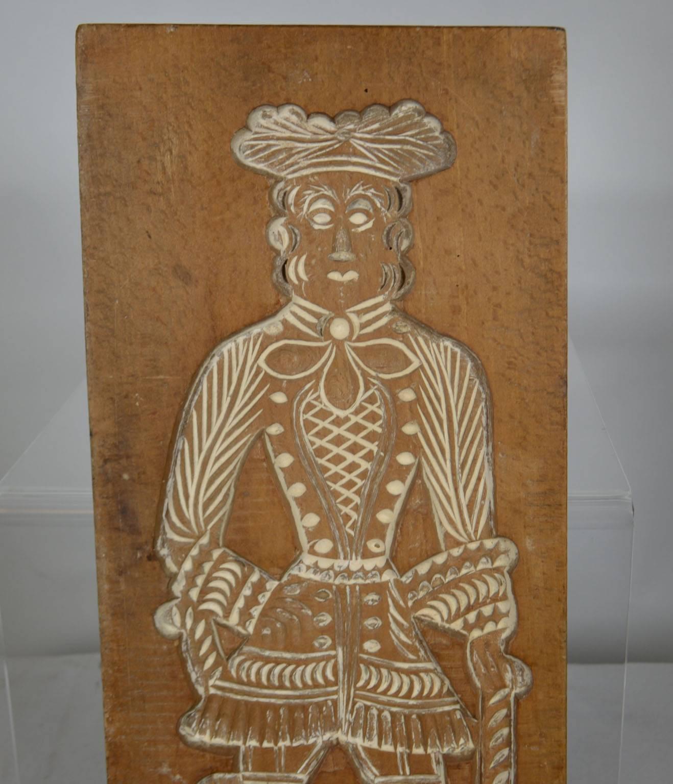 Carved 19th Century Wooden Gingerbread Mold