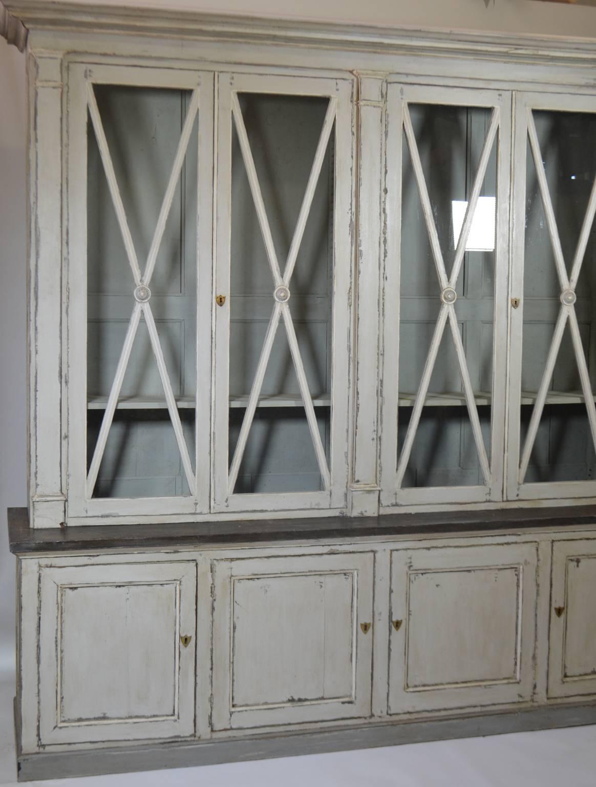 Directoire period bookcase.  circa 1790.

upper shelf depth 11