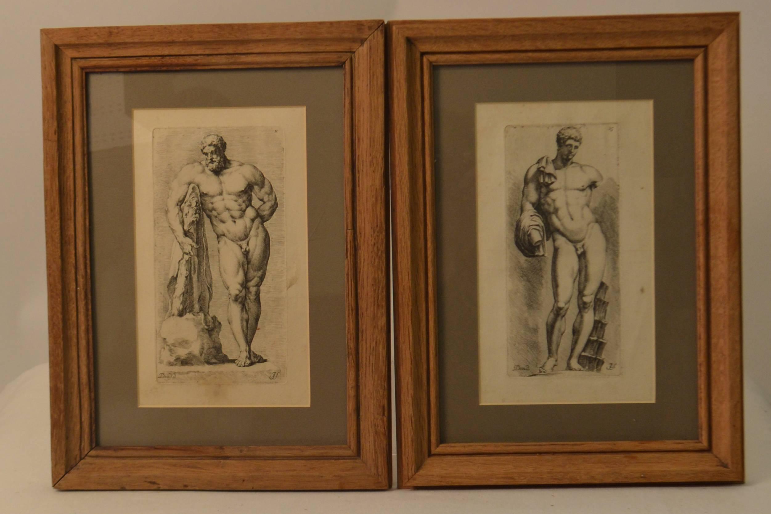 Etchings, ca. 19th Century.  Book plates.