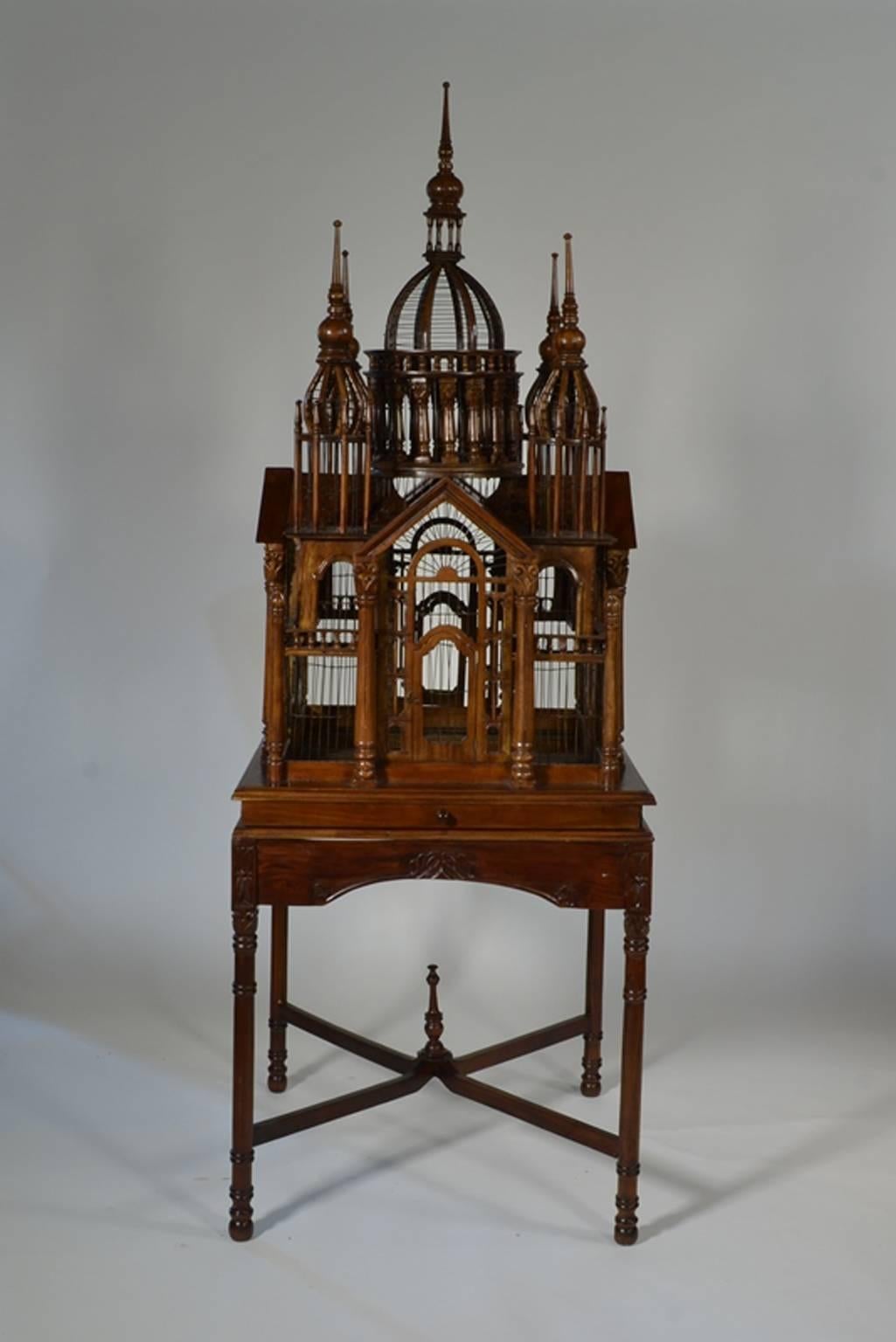 A continental carved mahogany 