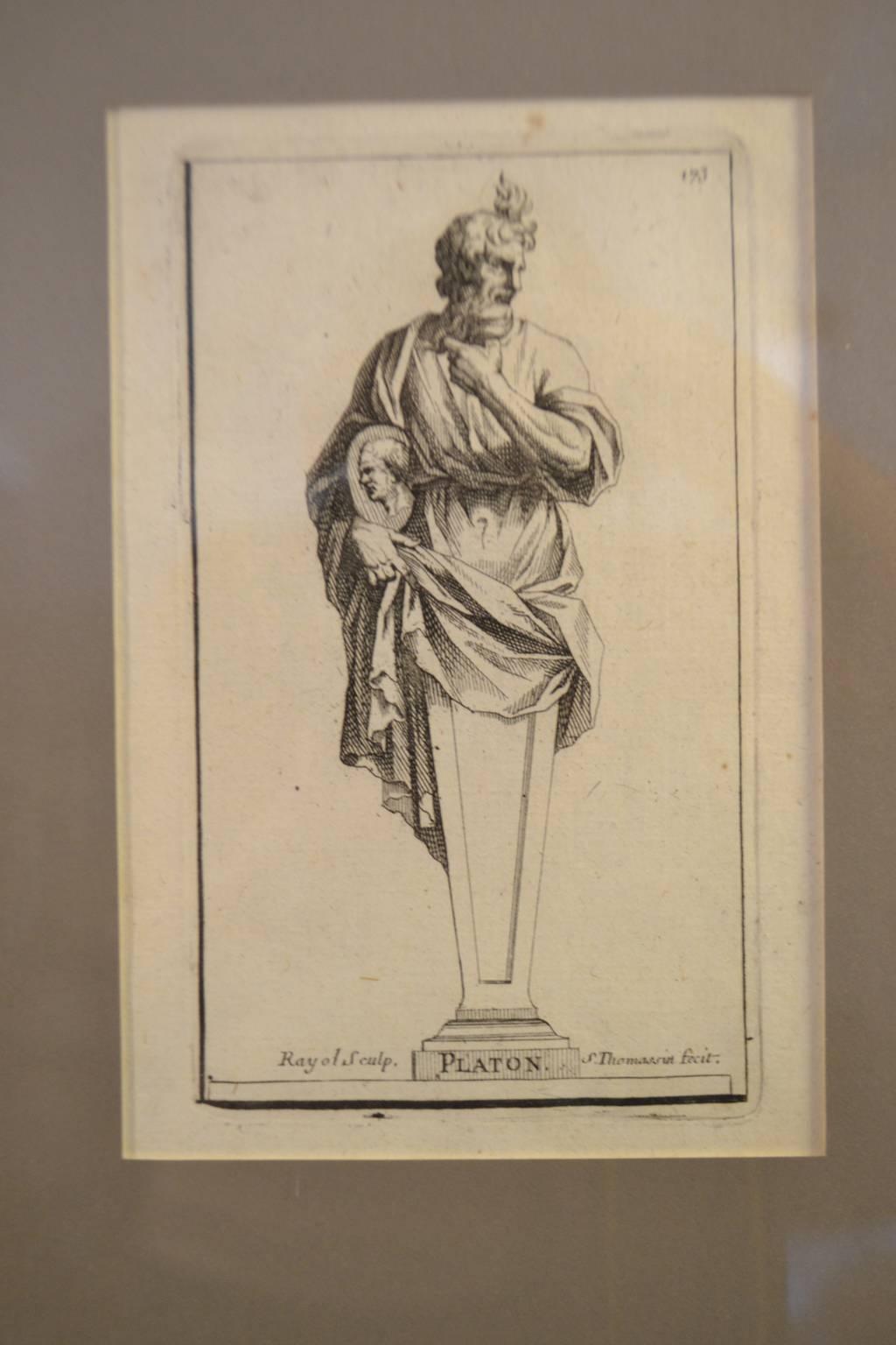 Paper Six Copperplate Engravings of Sculptures in the Garden of Versailles For Sale