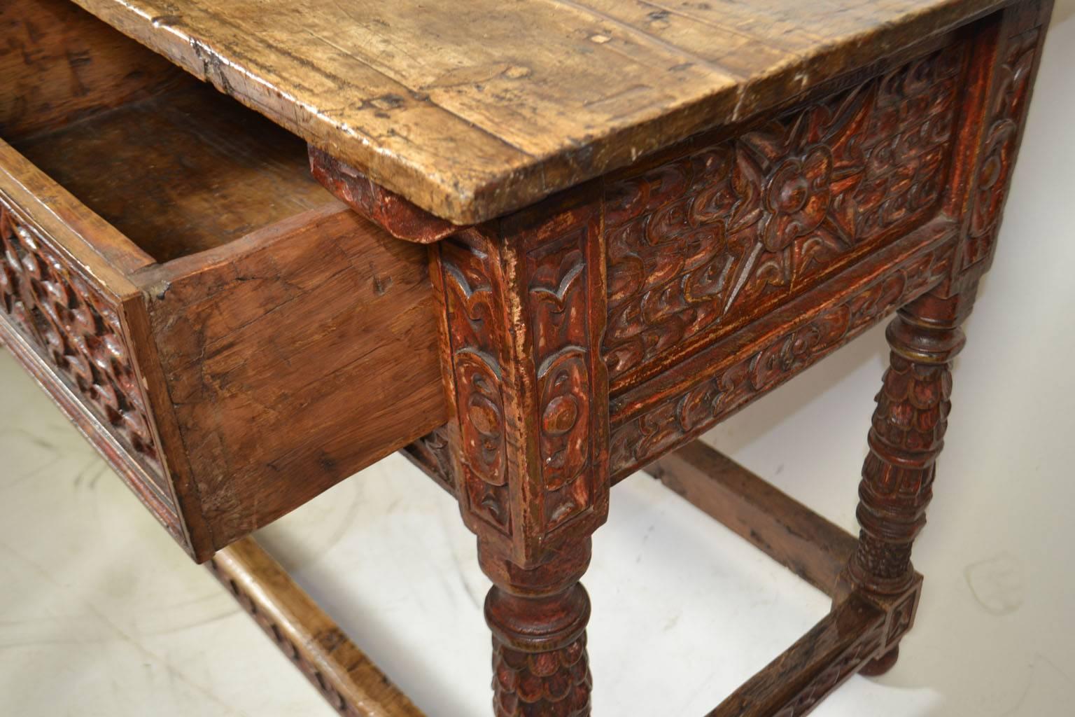 18th Century Spanish Colonial Console Table, Peru In Excellent Condition In Vista, CA