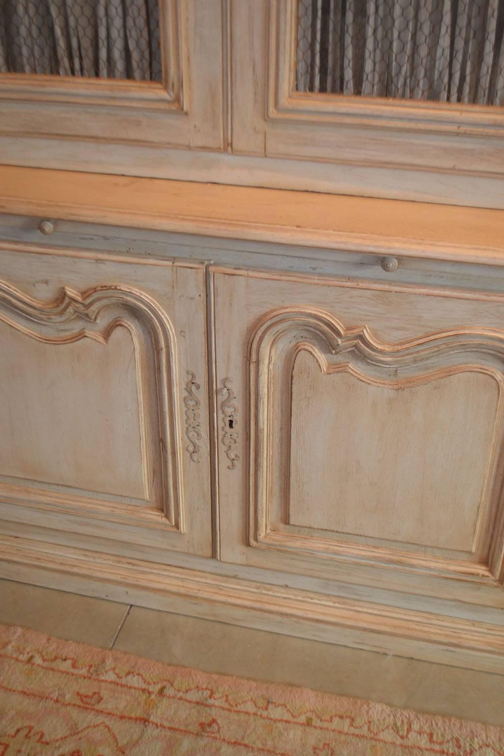 French Provincial Provincial Painted Cabinet, France For Sale