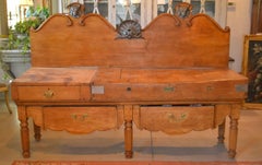 19th c. French butcher block "billot de boucher"
