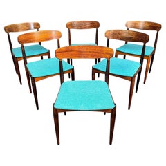 Set of 6 Danish Mid-Century Modern Rosewood Dining Chairs by Johannes Andersen
