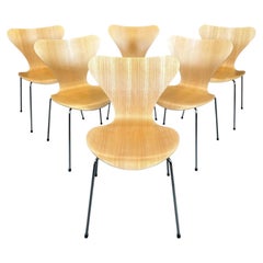 Set of Six Danish Mid Century "Series 7" Dining Chairs by Arne Jacobsen