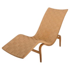 Bruno Mathsson Model 36 Chaise Lounge, Beechwood, Scandinavian Design