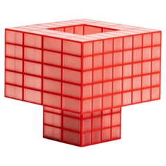 Contemporary 3D-Printed Tesser 5:3 Portable Table Lamp by Ridezign in Cherry